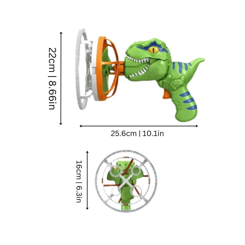 BubbleZilla™ | Dinosaurie elektrisk bubbelpistol - Image 8